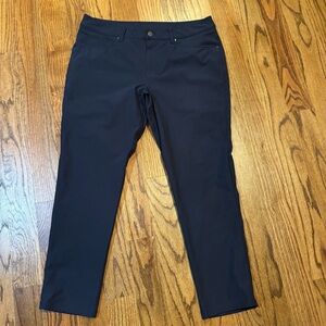 Lululemon ABC Classic Pant Men’s 34 Navy Blue 5-Pocket Slim Fit Warpstreme